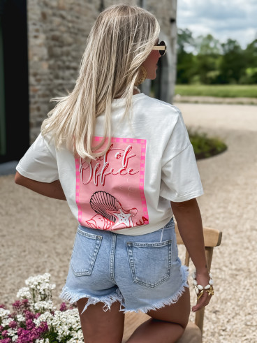 T-shirt Out of office - Blanc