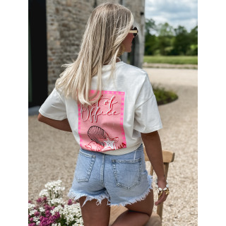 T-shirt Out of office - Blanc