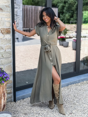 Robe longue Kalani - Kaki