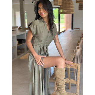 Robe longue Kalani - Kaki