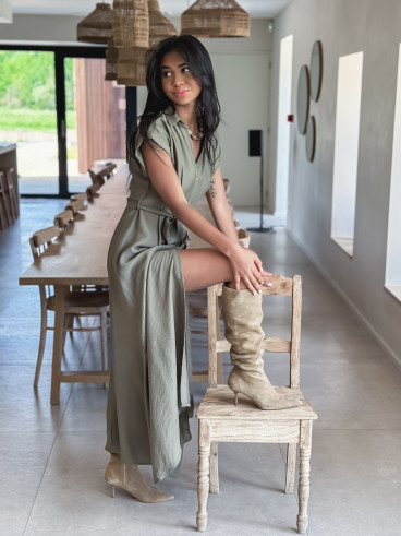 Robe longue Kalani - Kaki