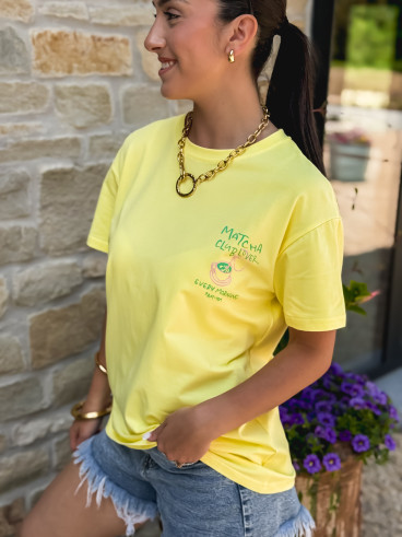 T-shirt Matcha - Jaune