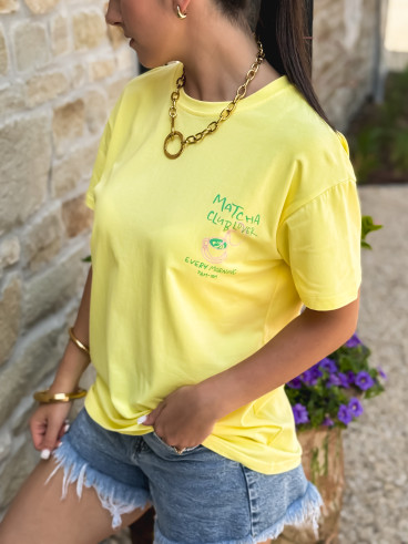 T-shirt Matcha - Jaune