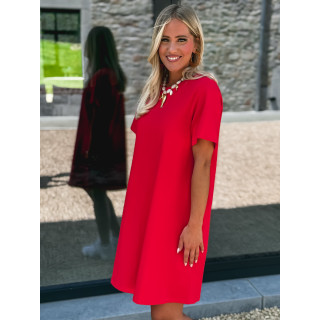 Robe courte Lénaé - Rouge