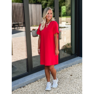 Robe courte Lénaé - Rouge