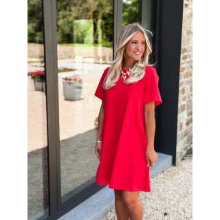 Robe courte Lénaé - Rouge