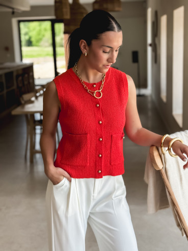 Blouse Hélénie - Rouge