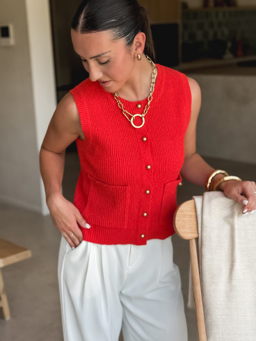Blouse Hélénie - Rouge