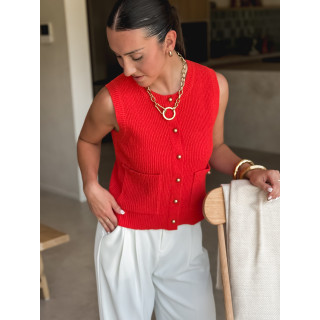 Blouse Hélénie - Rouge