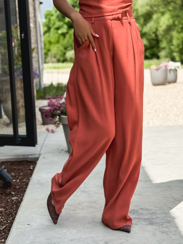 Pantalon Aélise - Terracotta