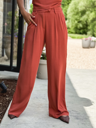 Pantalon Aélise - Terracotta