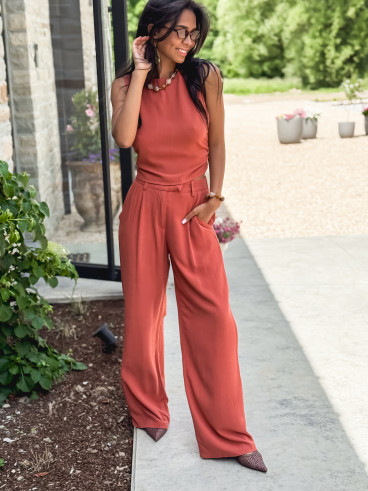 Pantalon Aélise - Terracotta