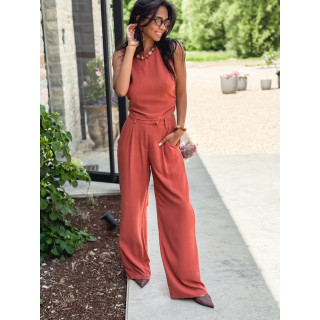 Pantalon Aélise - Terracotta