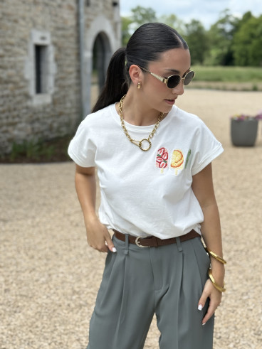 T-shirt Gelato - Blanc