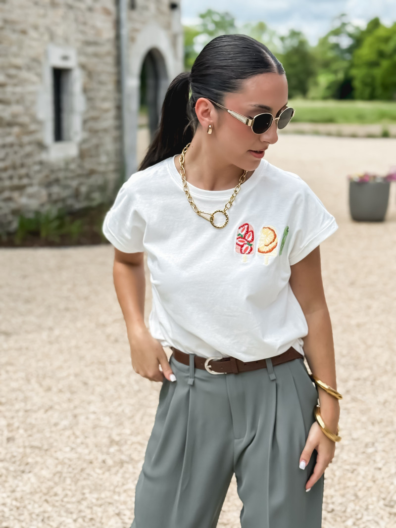 T-shirt Gelato - Blanc
