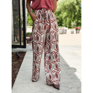Pantalon à motifs Karina - Terracotta