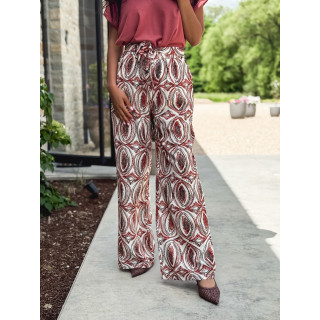 Pantalon à motifs Karina - Terracotta