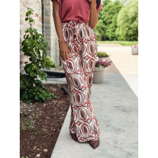 Pantalon à motifs Karina - Terracotta