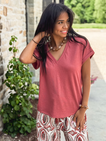 T-shirt Athéna - Terracotta