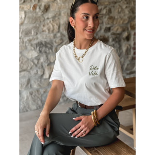T-shirt Leïna - Blanc/Kaki