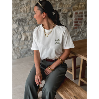 T-shirt Leïna - Blanc/Kaki