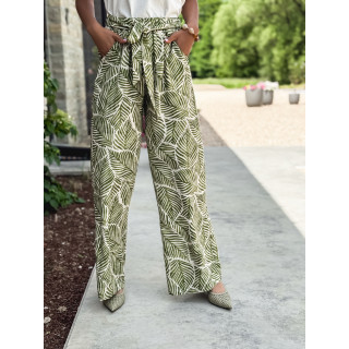 Pantalon à motifs Loriana - Vert