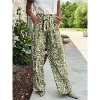 Pantalon à motifs Loriana - Vert