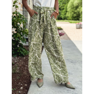 Pantalon à motifs Loriana - Vert