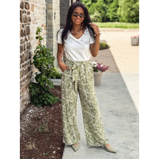 Pantalon à motifs Loriana - Vert