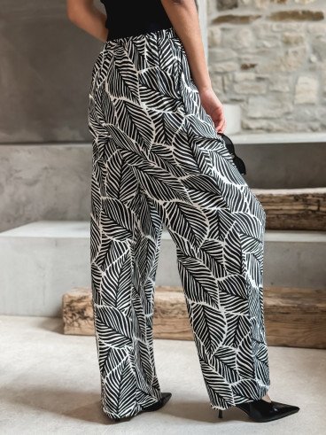 Pantalon à motifs Loriana - Noir
