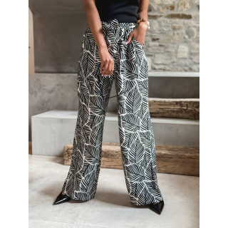 Pantalon à motifs Loriana - Noir