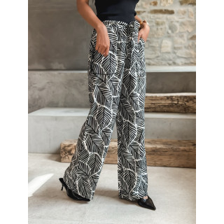 Pantalon à motifs Loriana - Noir