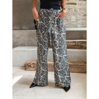 Pantalon à motifs Loriana - Noir