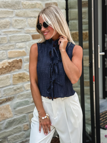 Blouse Angélia - Bleu marine
