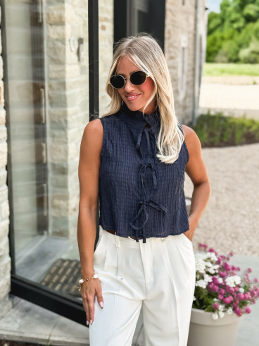 Blouse Angélia - Bleu marine