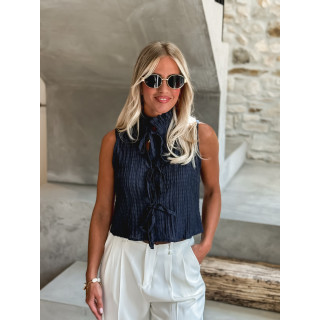 Blouse Angélia - Bleu marine