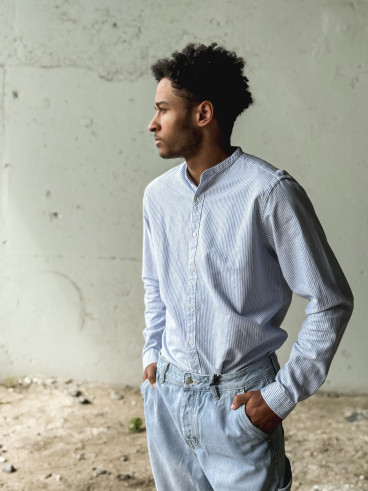 Chemise lignée Lessandre - Bleu/Blanc