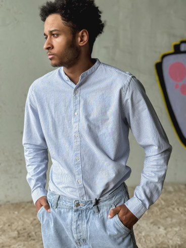 Chemise lignée Lessandre - Bleu/Blanc
