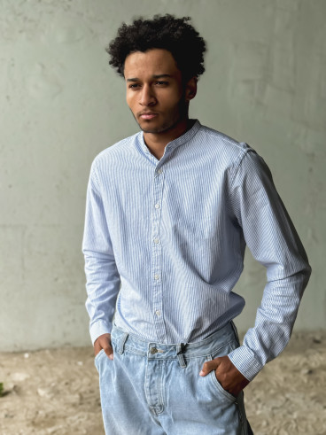 Chemise lignée Lessandre - Bleu/Blanc