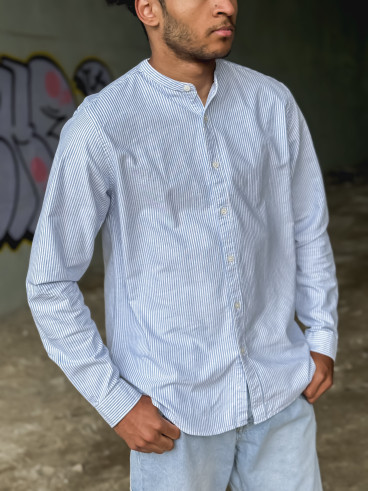 Chemise lignée Lessandre - Bleu/Blanc
