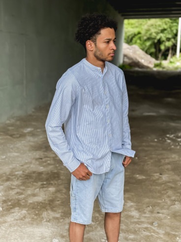 Chemise lignée Lessandre - Bleu/Blanc
