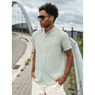 Chemise lignée Gabano - Kaki/Ecru