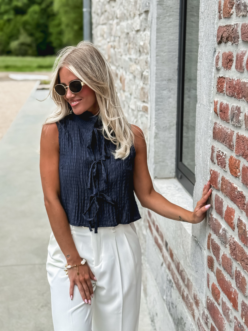 Blouse Angélia - Bleu marine