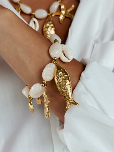 Bracelet Madoline - Nacré/Doré