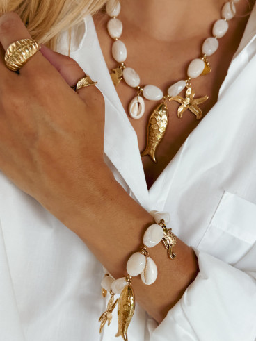 Collier Madoline - Nacré/Doré