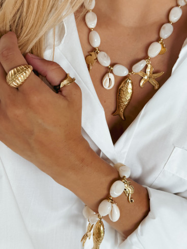 Collier Madoline - Nacré/Doré