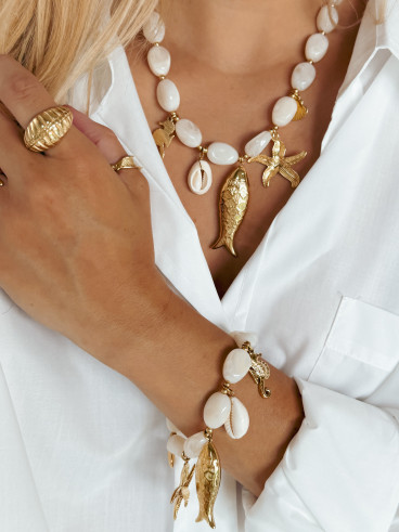 Collier Madoline - Nacré/Doré