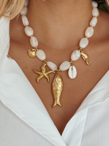 Collier Madoline - Nacré/Doré