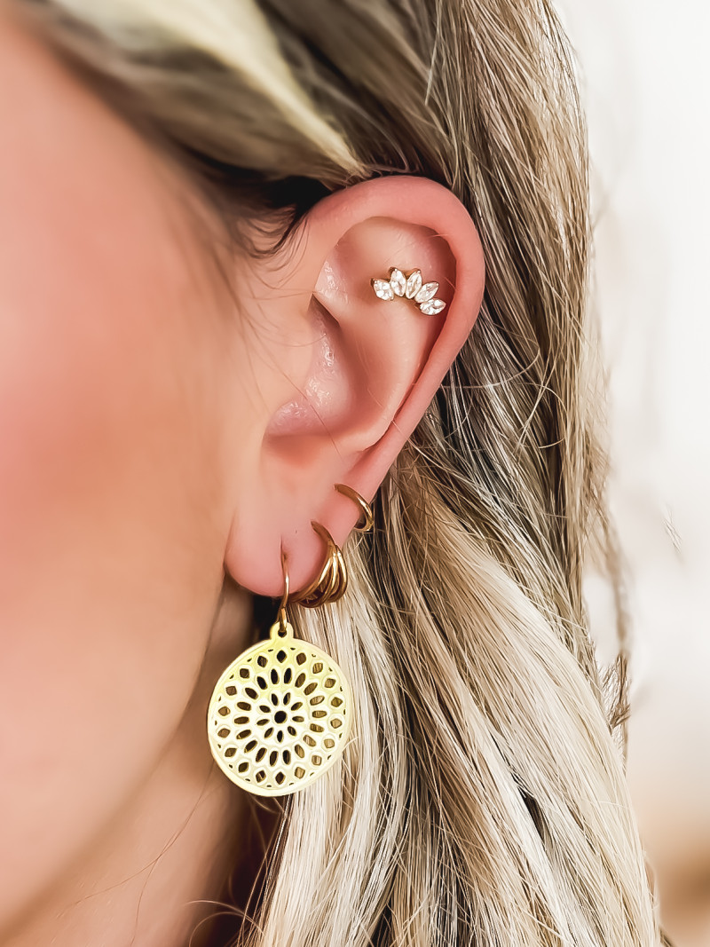 Boucles d'oreilles Cariline - Doré