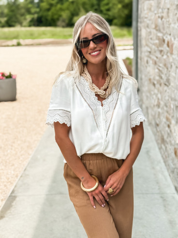 Blouse Asélya - Blanc